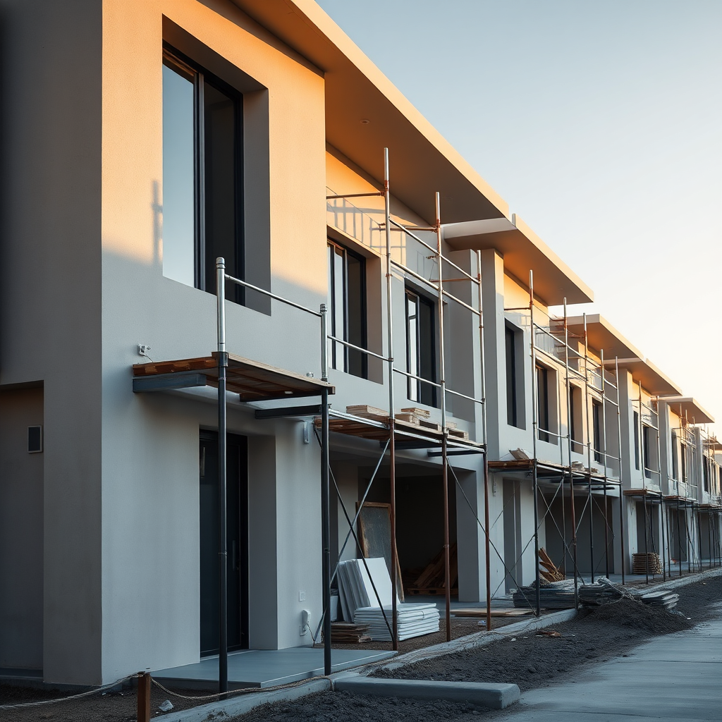 Residential development construction site